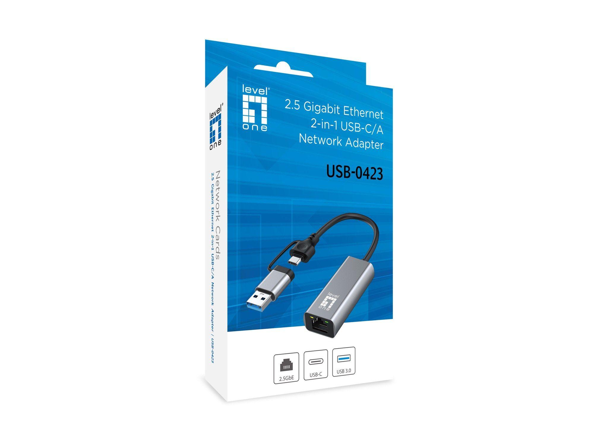 Adaptador USB Ethernet LEVELONE USB-0423 (2.5 Gbit/s - Cinzento) — miniatura 5