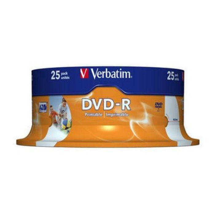 Disco DVD-R VERBATIM ECVRBDMRL25 (4,7GB - 16x - Pack de 25 - Imprimível) — miniatura 2