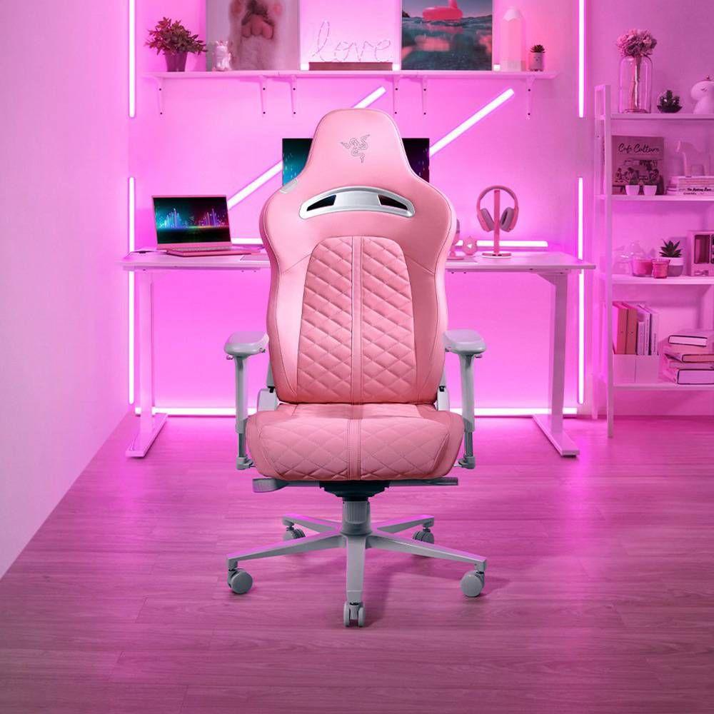 Cadeira Gaming RAZER Enki Quartz (136 kg - 4D - Couro sintético - Rosa), miniatura 3