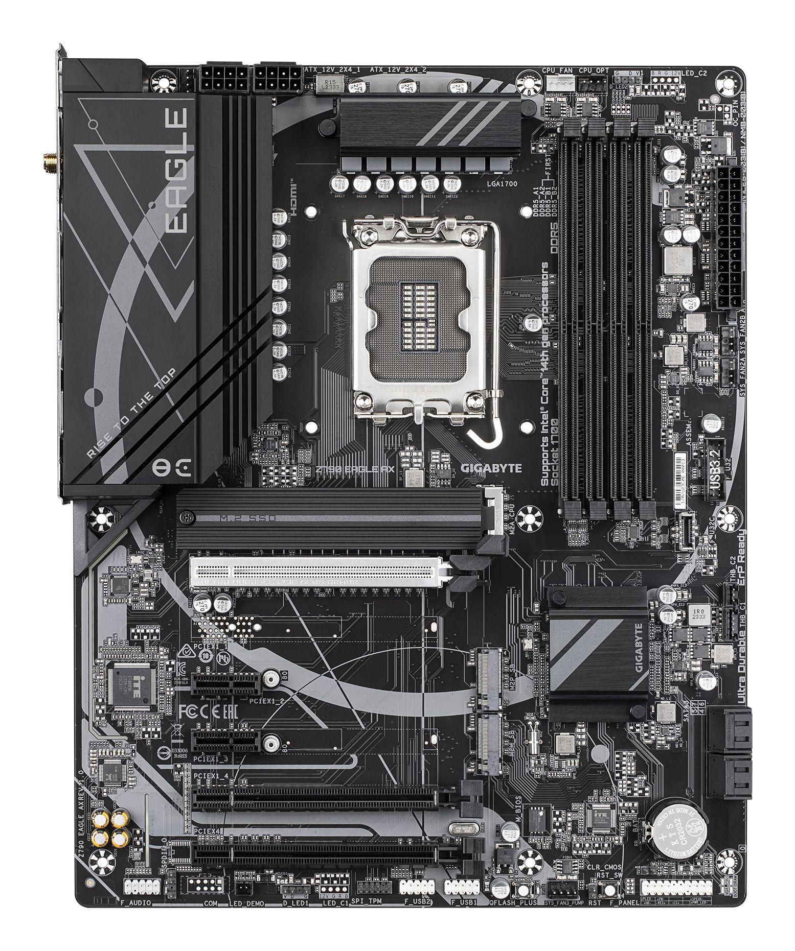Motherboard GIGABYTE Z790 EAGLE AX (LGA 1700 - ATX - Duplo canal - Castanho) — miniatura 2