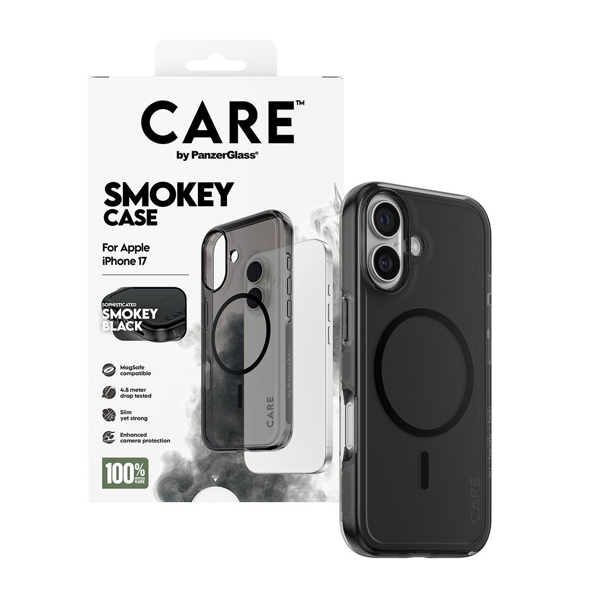 Capa PANZERGLASS CARE™ Smokey para iPhone 17 (Apple - MagSafe - Preto), miniatura 5