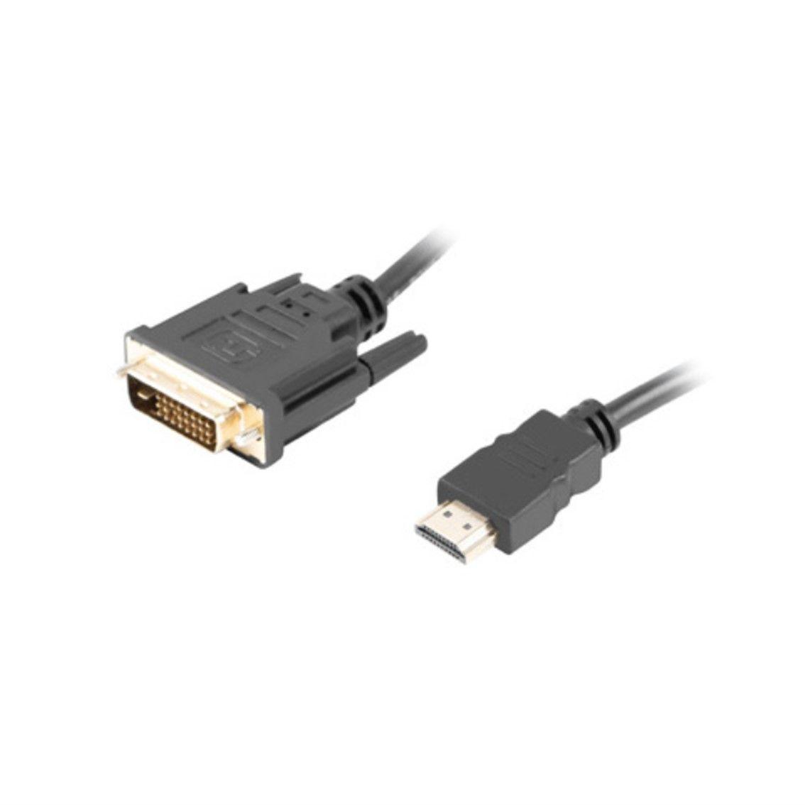 Cabo HDMI-DVI LANBERG CA-HDDV-20CU-0018-BK (1,8 m - HDMI tipo A - DVI-D - Preto)