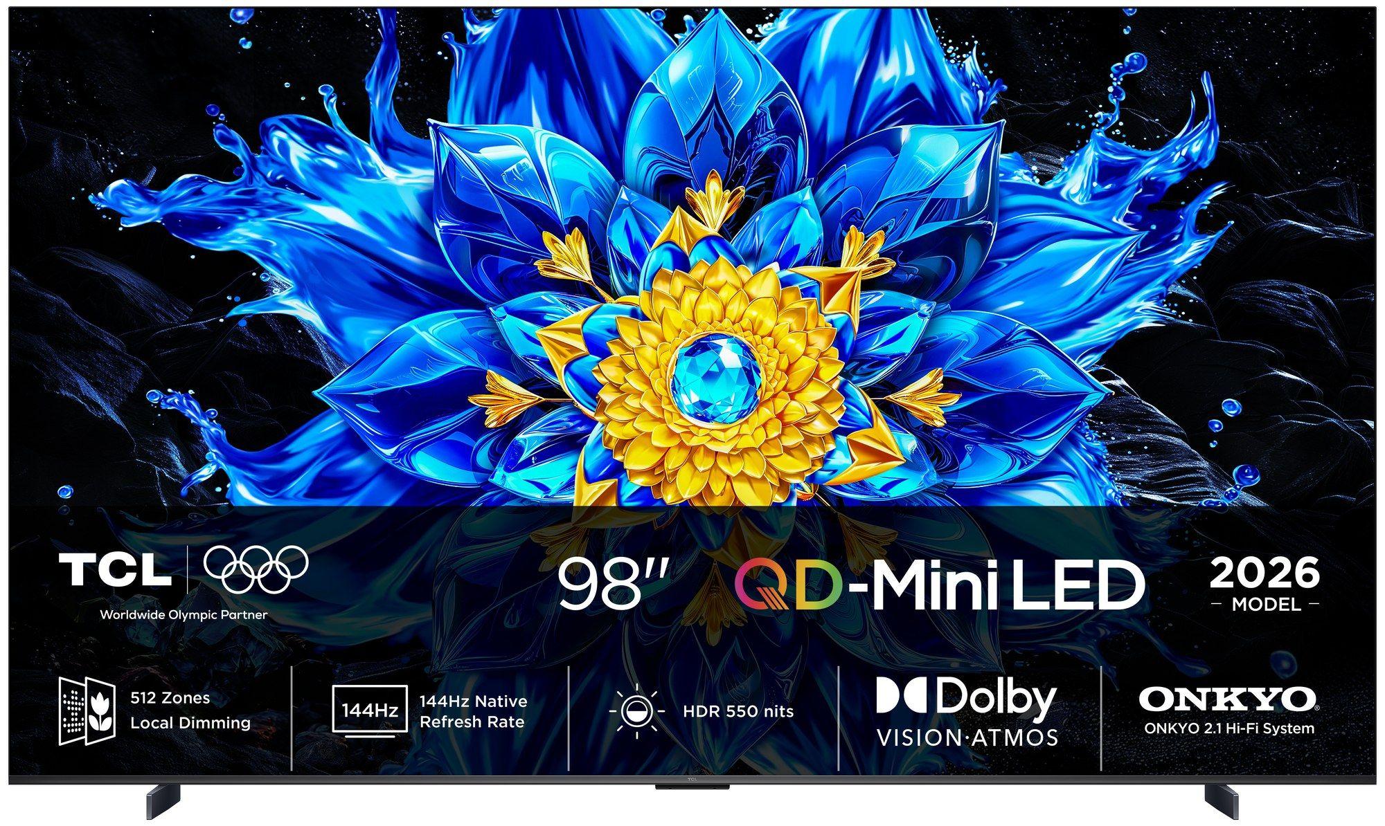 Televisão TCL TV 98P8L (98" - 4K UHD QD-Mini LED - 144 Hz - Preto)