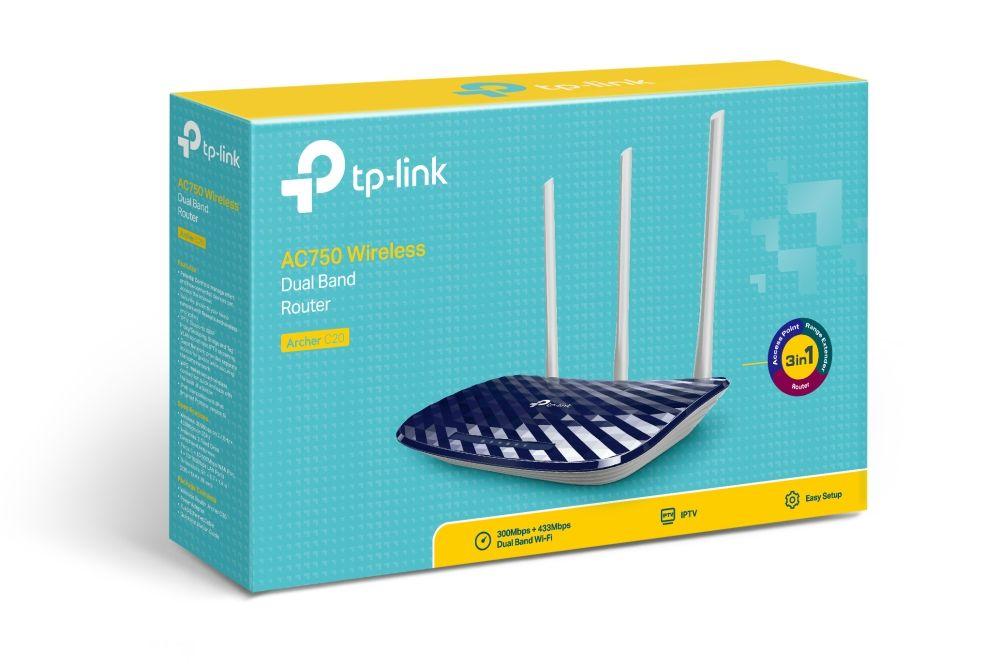 Router TP-LINK Archer C20 (Wi-Fi 5 - 433 Mbit/s - Dual-band - Preto e Branco) — miniatura 4