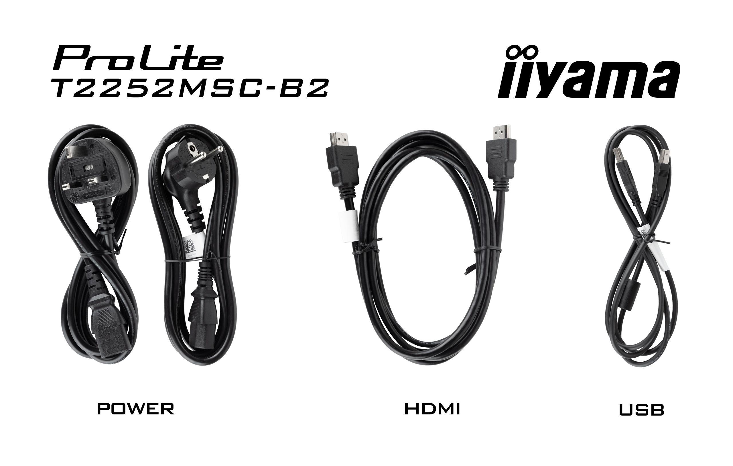 Monitor IIYAMA ProLite T2252MSC-B2 (21,5" - IPS - 1920 x 1080 pixels - Preto) — miniatura 13