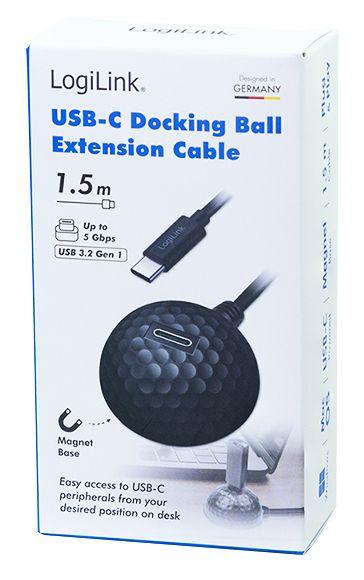 Cabo de Extensão USB-C LOGILINK CU0099 (1,5 m - USB-C - Preto), miniatura 4