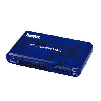 Leitor de Cartões HAMA 00055348 (USB - 20 MB/s - Azul)