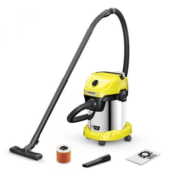Aspirador de Tambor KÄRCHER WD 3-18 S V-17/20 (Aço inoxidável)