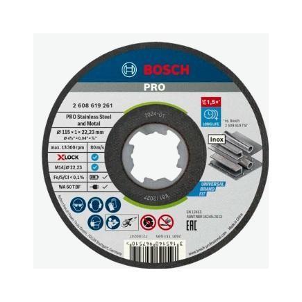 Discos de Corte BOSCH X-LOCK Standard para Inox 2608619364 (125 mm)