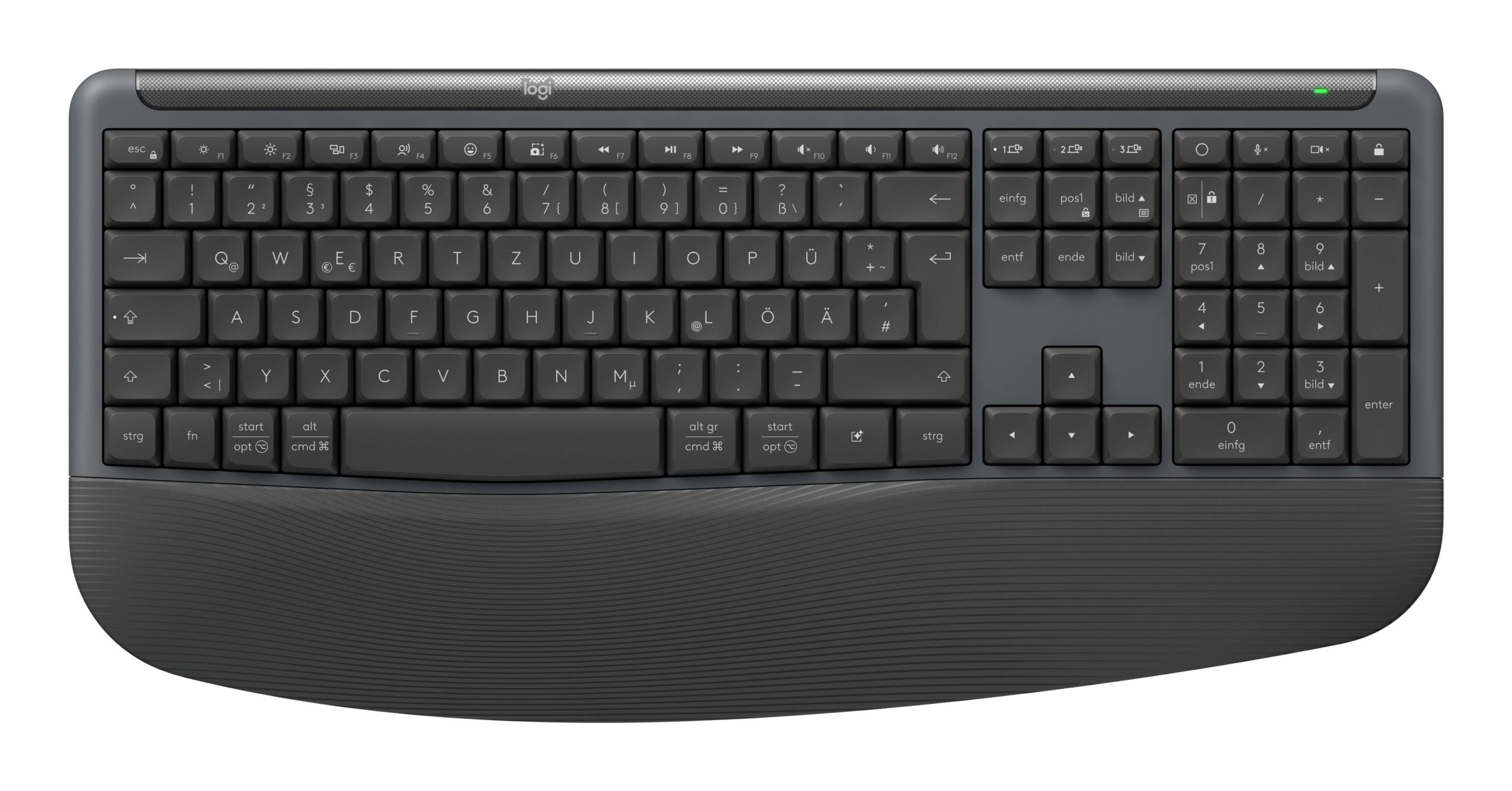Teclado e Rato LOGITECH MK880 (Alemão - Tamanho completo - RF Wireless + Bluetooth - Grafite), miniatura 3