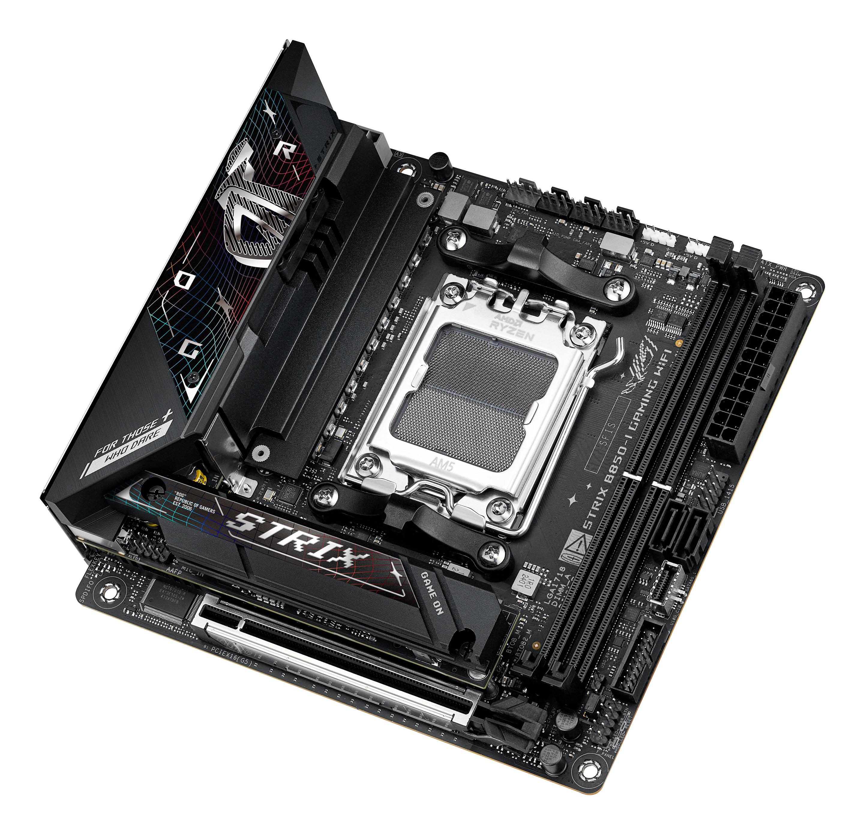 Motherboard ASUS ROG STRIX B850-I GAMING WIFI (AM5 - mini-ITX - Duplo canal - Preto), miniatura 7