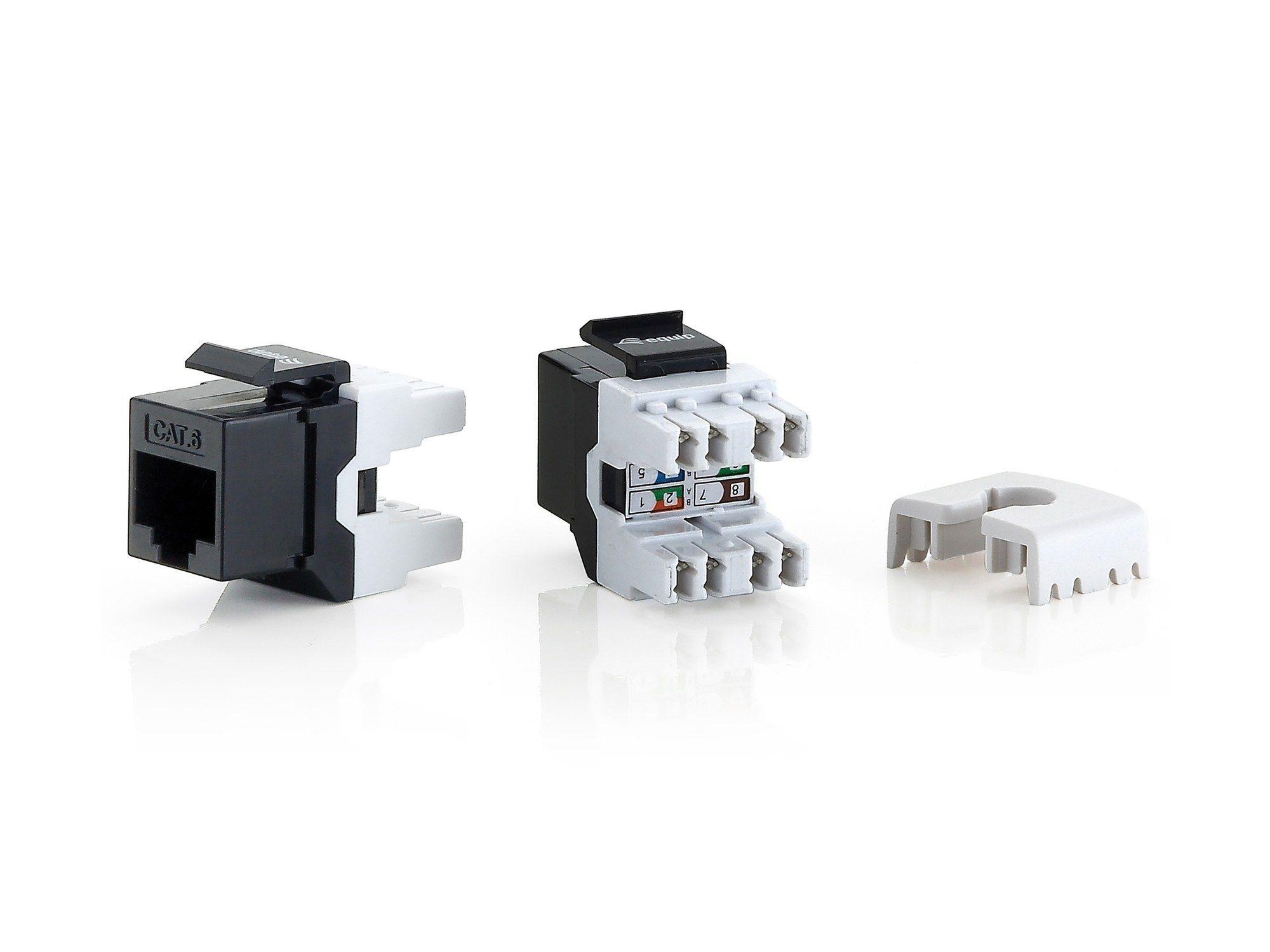 Conetor Keystone RJ-45 EQUIP 76921007201 (LSA - Cat6 - Preto)