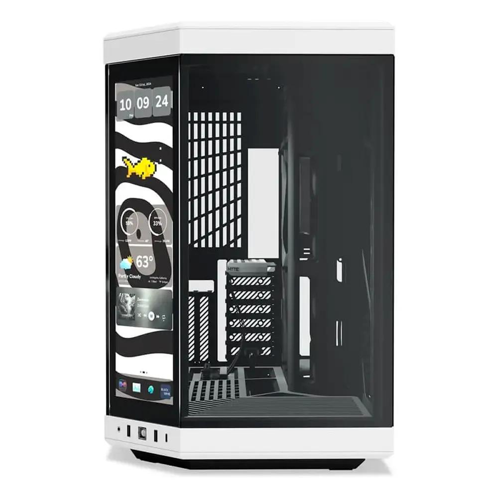 Caixa de Computador HYTE Y70 Touch Infinite (Ecrã tátil 14,9″ - Branco/Preto) — miniatura 2