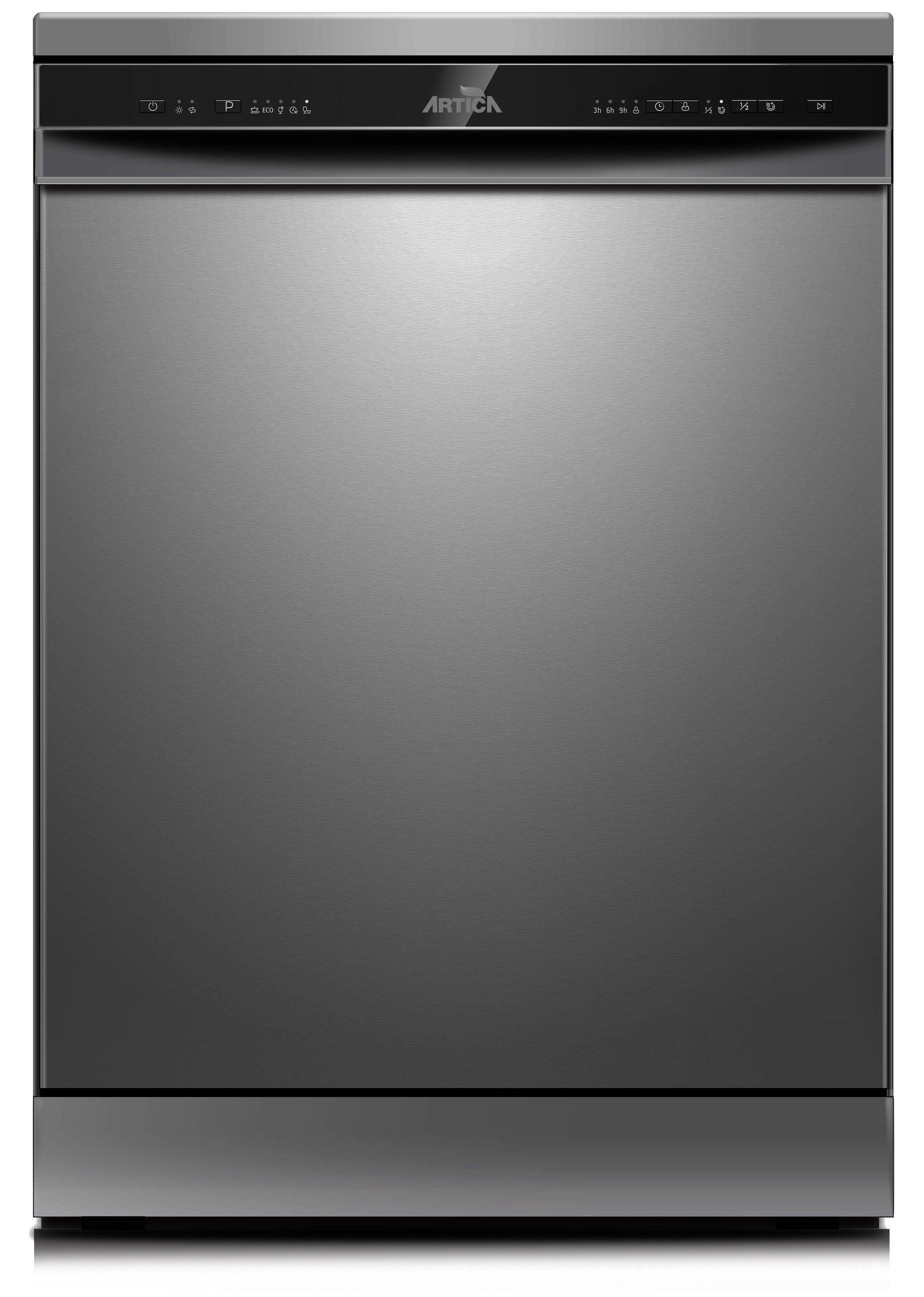 Máquina de Lavar Loiça Independente ARTICA ALV6601DX (12 talheres - 49 dB - Altura 84,5 cm - Inox)