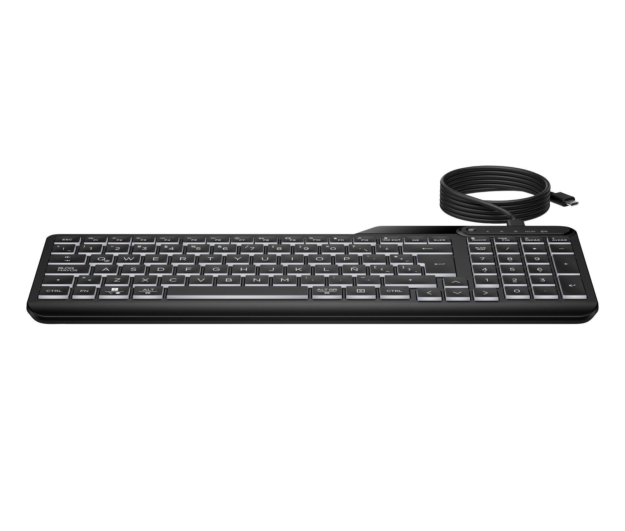 Teclado HP 405 (ES - Interruptor de membrana - Tamanho completo - Preto) — miniatura 3