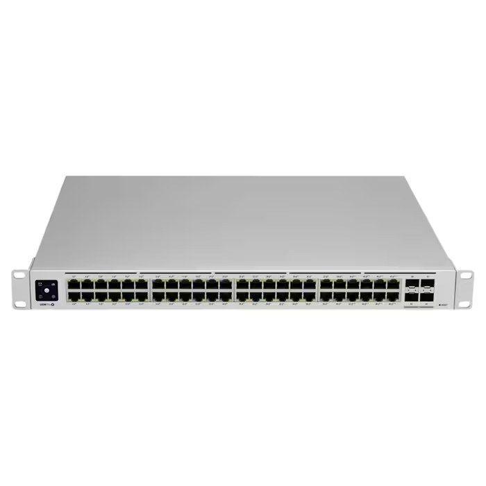 Switch Gerido UBIQUITI UniFi USW-Pro-48-POE (Gigabit Ethernet - 176 Gbit/s - L2/L3 - Prateado) — miniatura 3