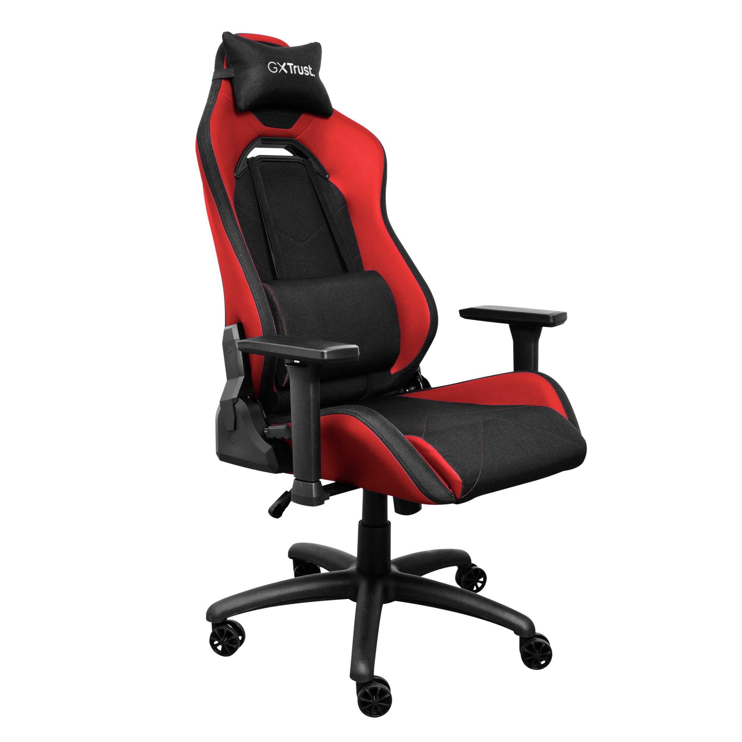 Cadeira Gaming TRUST GXT 714R Ruya (150 kg - 10 cm - Couro, Poliuretano - Preto e Vermelho)