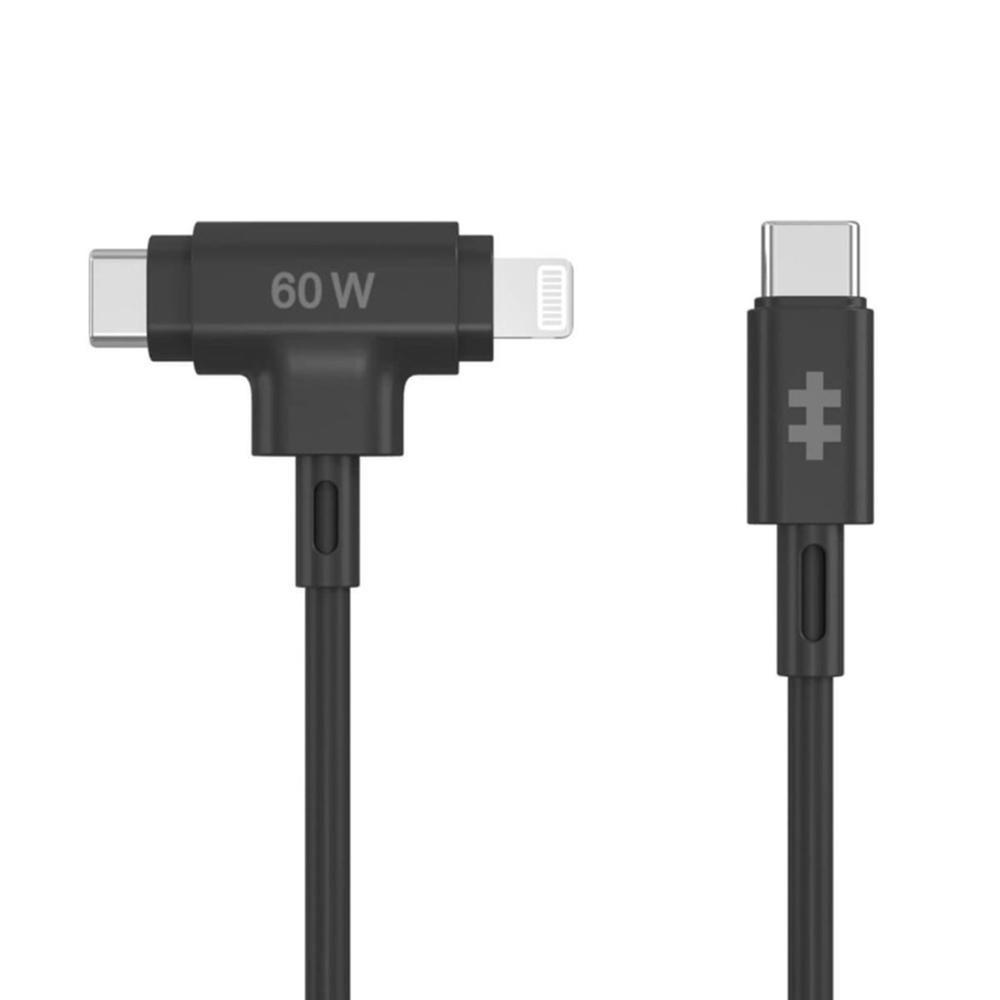 Cabo USB-C/Lightning HYPER HyperJuice HJ4010BKGL (1,5 m - USB C/Lightning - USB C - Preto)