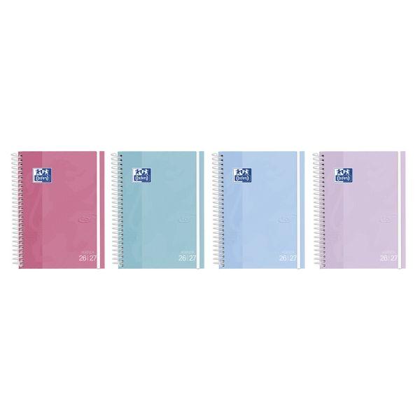 Agenda Escolar com Espiral OXFORD Touch (Cartão plastificado extradura - 15 x 21 cm - Cores Sortidas)