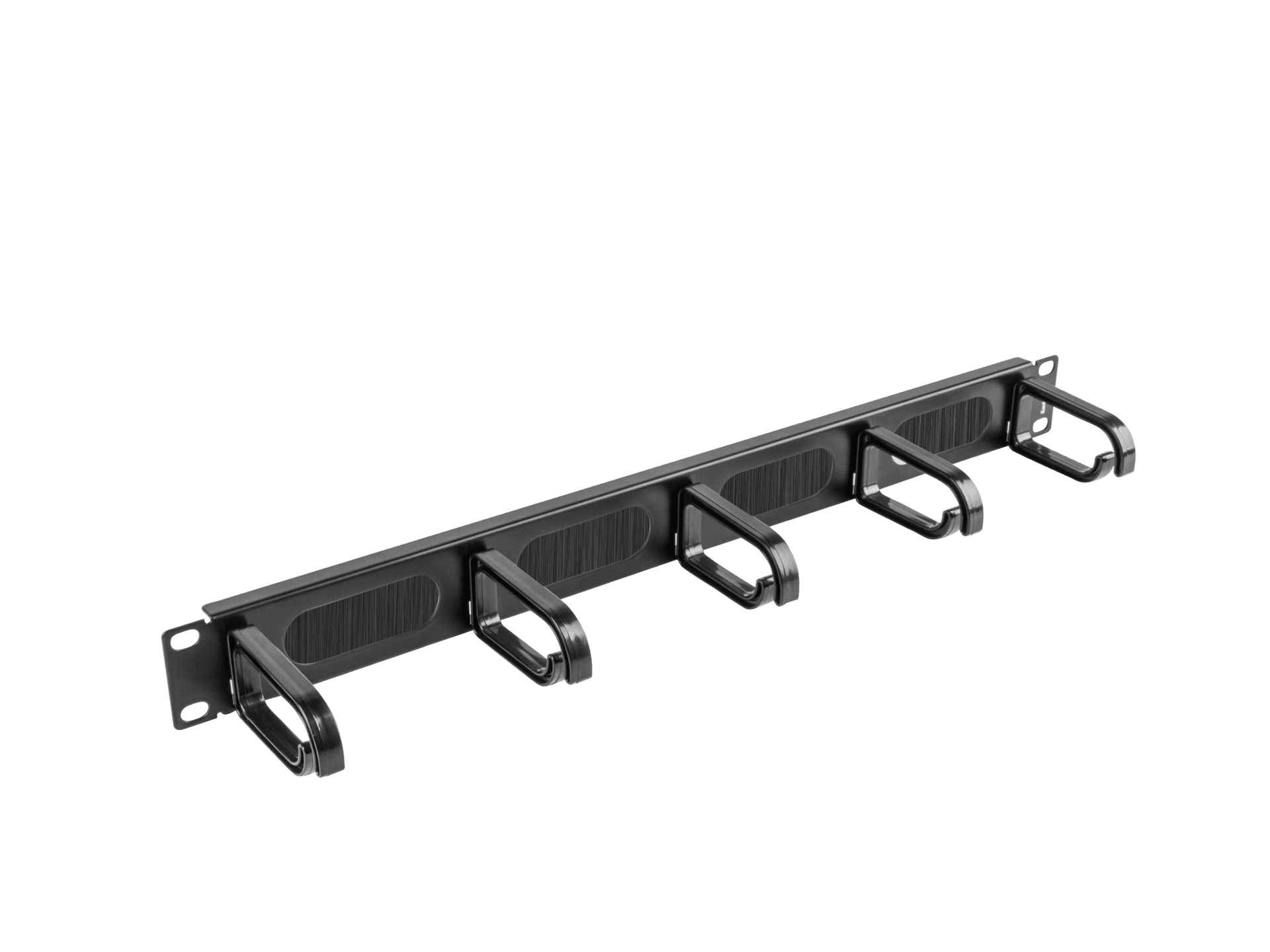 Painel Organizador de Cabos LANBERG AK-1203-B (19" - 1U - 5 Anéis - Preto) — miniatura 2