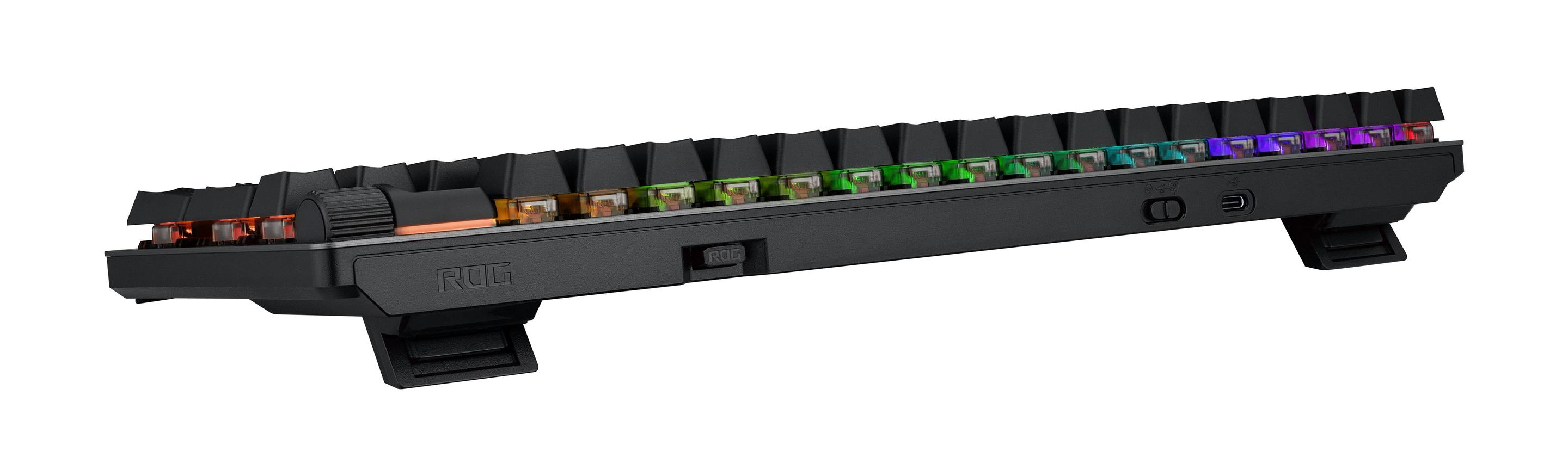 Teclado ASUS ROG Strix Scope II 96 RX Wireless (Teclas óticas - 96% - USB + RF Wireless + Bluetooth - Preto) — miniatura 5