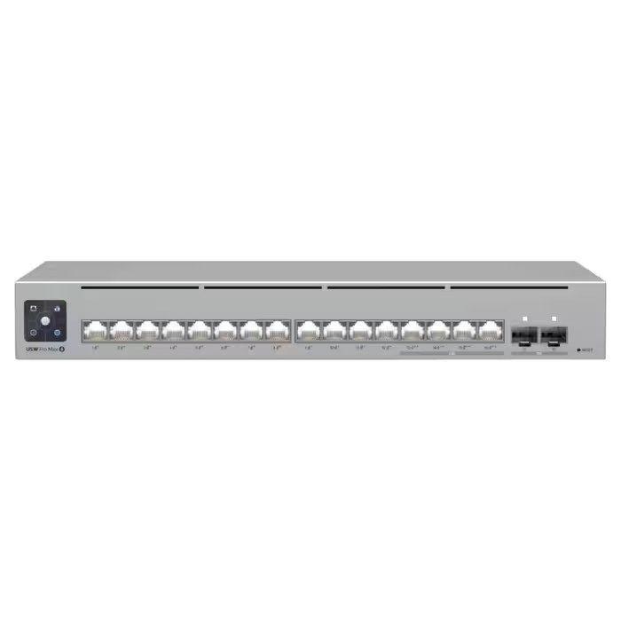 Switch UBIQUITI USW-Pro-Max-16-PoE (18 portas - Gigabit Ethernet - 1,5 MB - Cinzento), miniatura 3