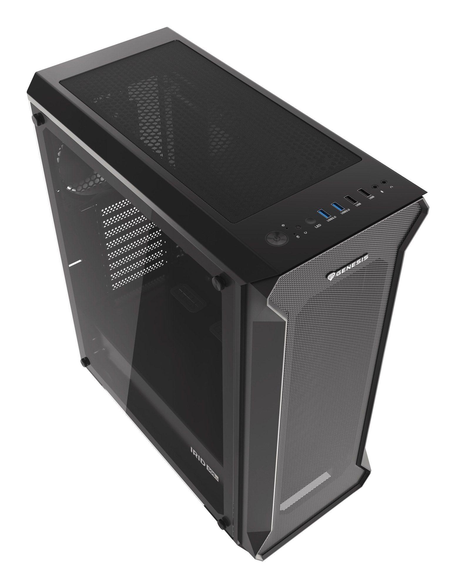 Caixa PC GENESIS Irid 505 V2 Midi Tower (ATX, Micro ATX, Mini-ITX - Midi Tower - 16,5 cm - Preto) — miniatura 6