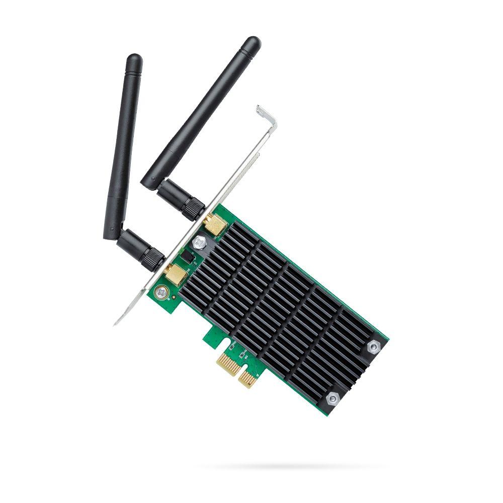 Placa de Rede PCIe TP-LINK Archer T4E (Wi-Fi 5 - 867 Mbit/s - Banda dupla - Preto e Verde)