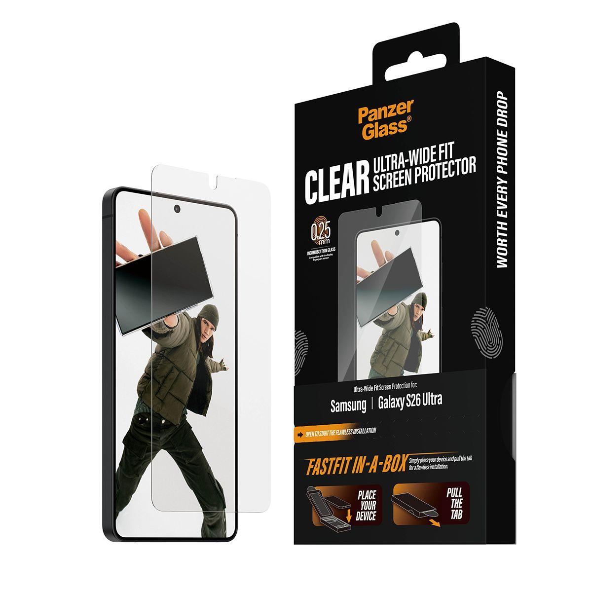 Película de Proteção de Ecrã PANZERGLASS Samsung Galaxy S26 Ultra (Samsung Galaxy S26 Ultra - Transparente) — miniatura 6