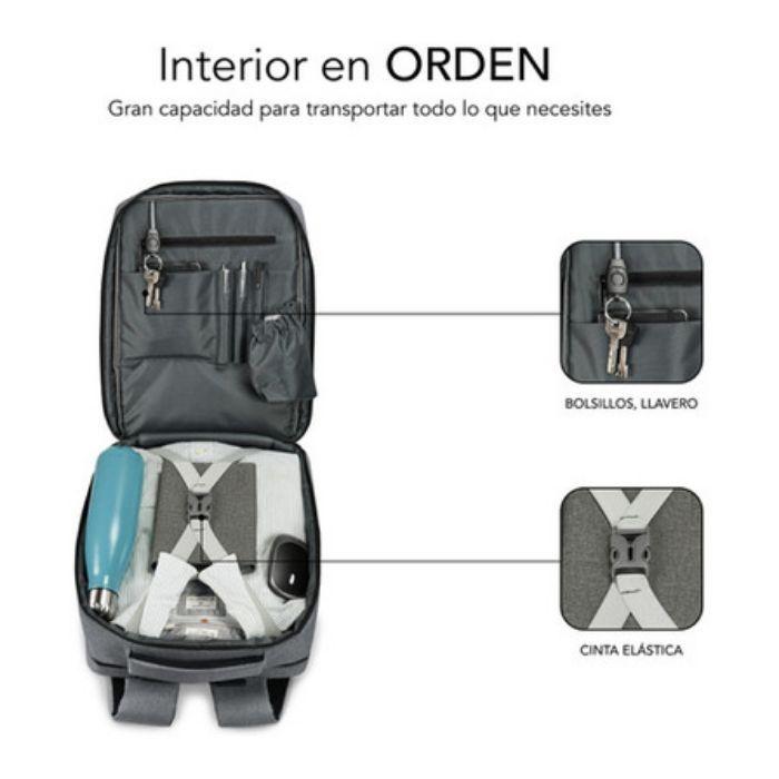 Mochila SUBBLIM Traveller Airpadding (Poliéster - 15,6" - Altura 41 cm - Cinzento), miniatura 6