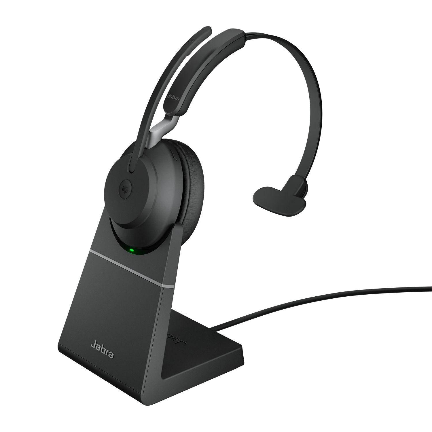 Headset JABRA Evolve2 65 MS Mono (Binaural - Sem fios - Sobre a orelha - Preto)