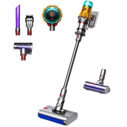 Aspirador Vertical DYSON V12 Detect Slim Submarine (Altura 124,7 cm - Níquel e Amarelo)