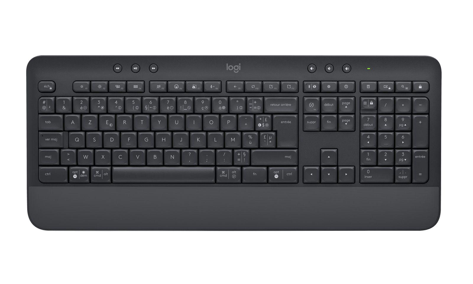 Teclado LOGITECH Signature K650 (Francês - Interruptor de membrana - Tamanho completo - Grafite) — miniatura 3