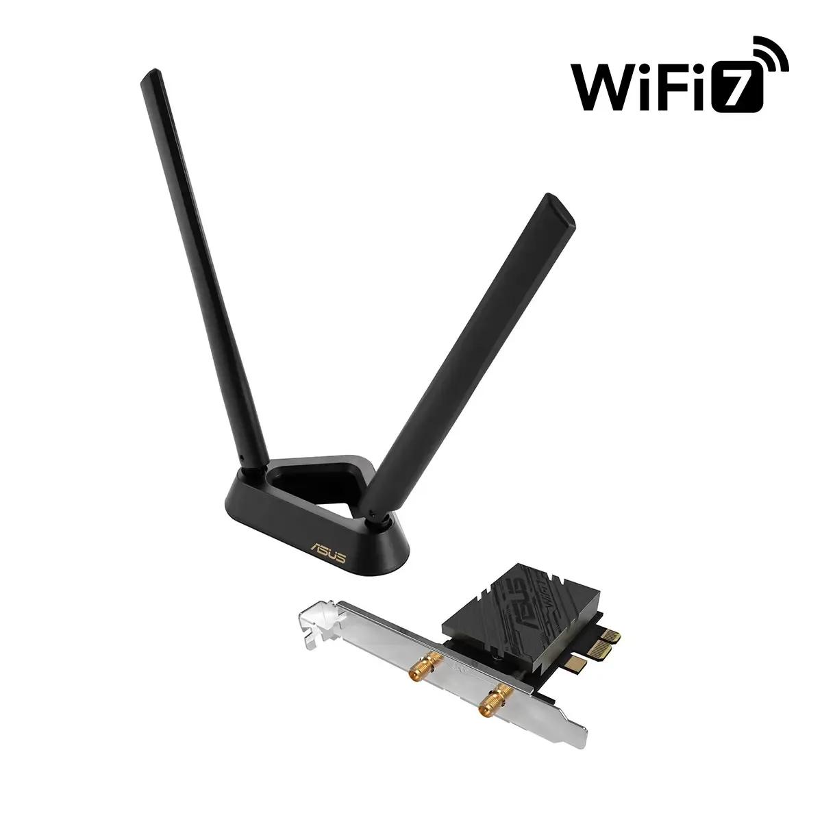 Placa de Rede PCIe ASUS PCE-BE92BT (Wi-Fi 7 - 5764 Mbit/s - PCI Express - Preto)