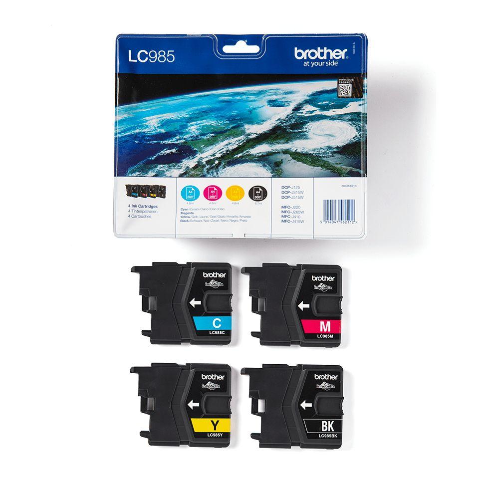 Conjunto de Tinteiros BROTHER LC985VALBPDR (300 páginas - Preto, Ciano, Magenta e Amarelo), miniatura 4
