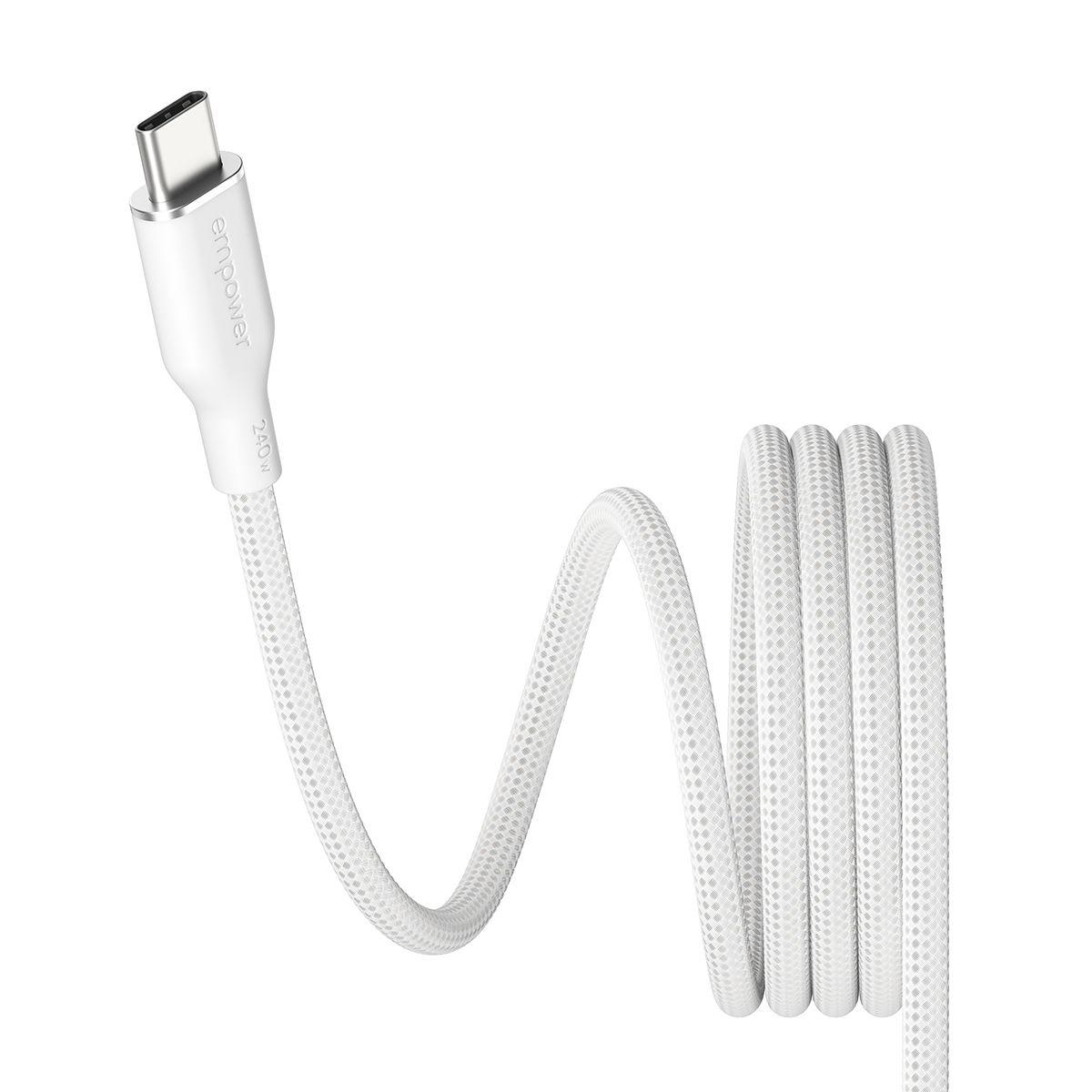 Cabo USB-C para USB-C Magnético PANZERGLASS Empower (1,5 m - USB-C - USB-C, PD 3.1, universal - Branco/Prateado) — miniatura 6