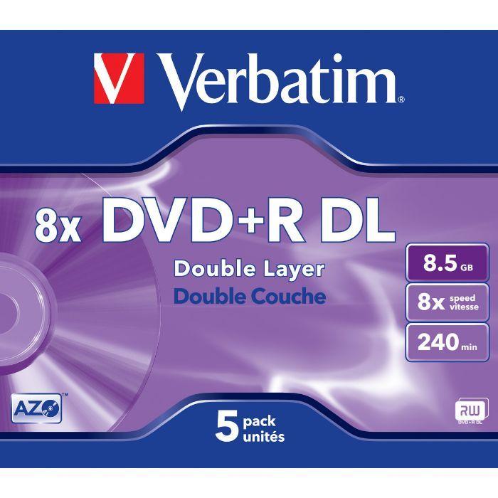 Discos DVD+R DL VERBATIM 43541 (Prateado mate) — miniatura 3