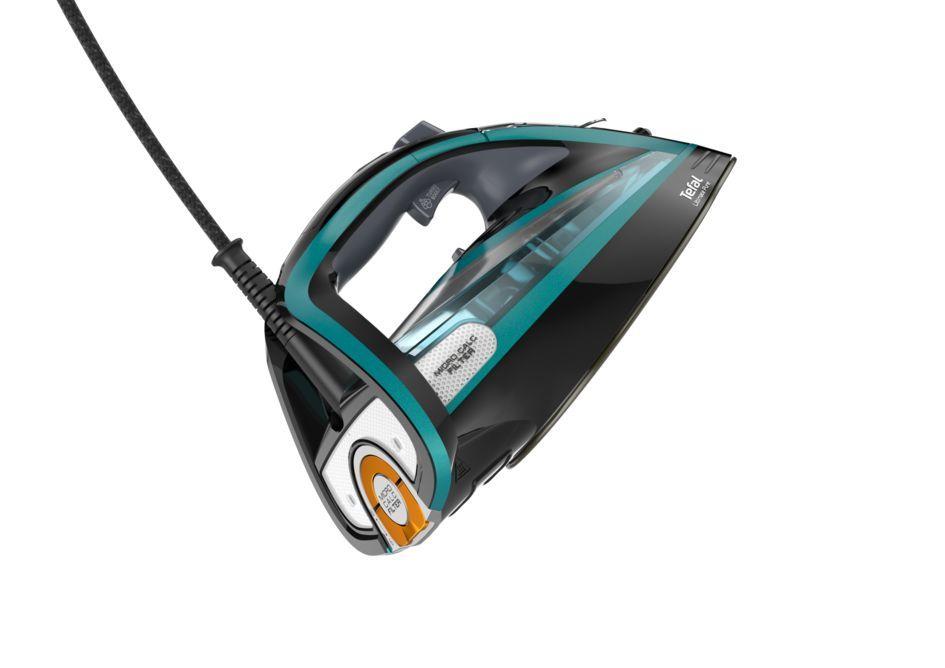 Ferro de Engomar a Vapor TEFAL FV9844E0 (3200 W - 0,35 l - Base Autoclean Durilium - Preto e Azul), miniatura 3