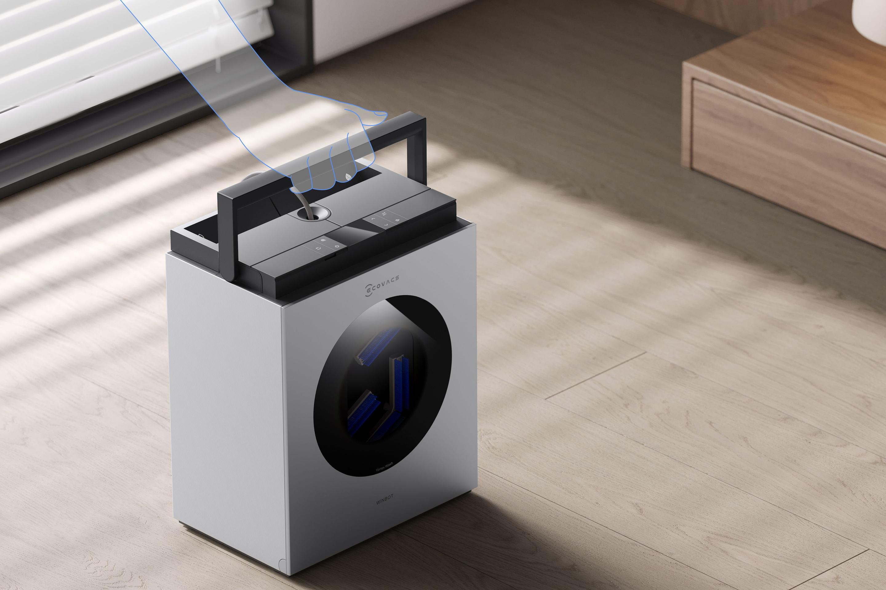Robot de Limpeza de Vidros ECOVACS WINBOT W3 OMNI (Altura 7,6 cm - Prateado e Branco) — miniatura 44