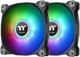 Conjunto de Ventoinhas THERMALTAKE Pure Duo 14 ARGB Sync (Não suportado - Multicor - Preto)