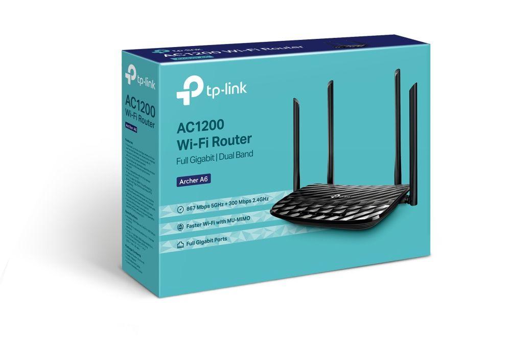Router TP-LINK Archer A6 (Wi-Fi 5 - 867 Mbit/s - Dual-band - Preto) — miniatura 4