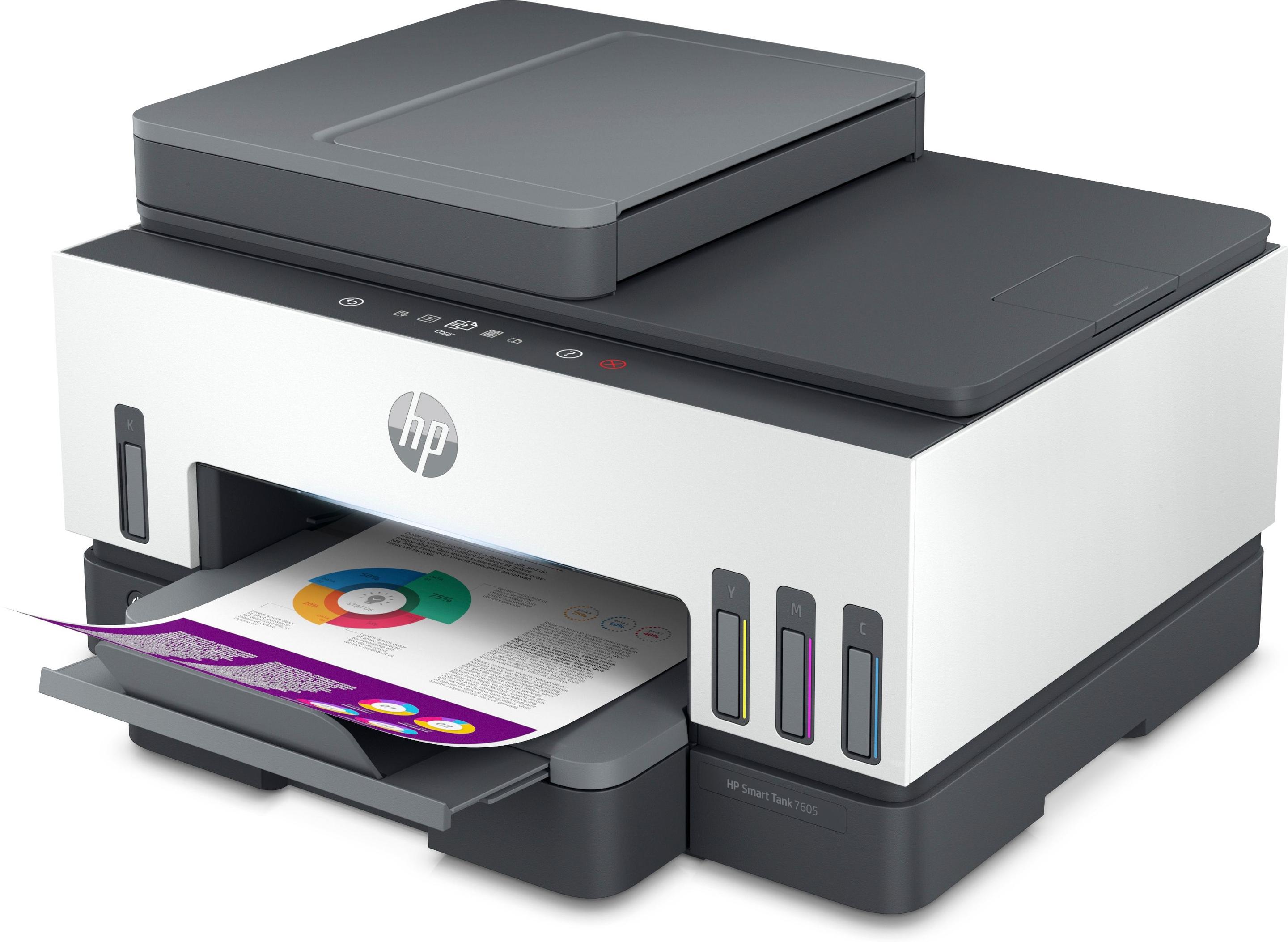 Impressora Multifunções HP Smart Tank 7605 (A4 - Impressão a cores - 250 folhas - Cinzento), miniatura 2