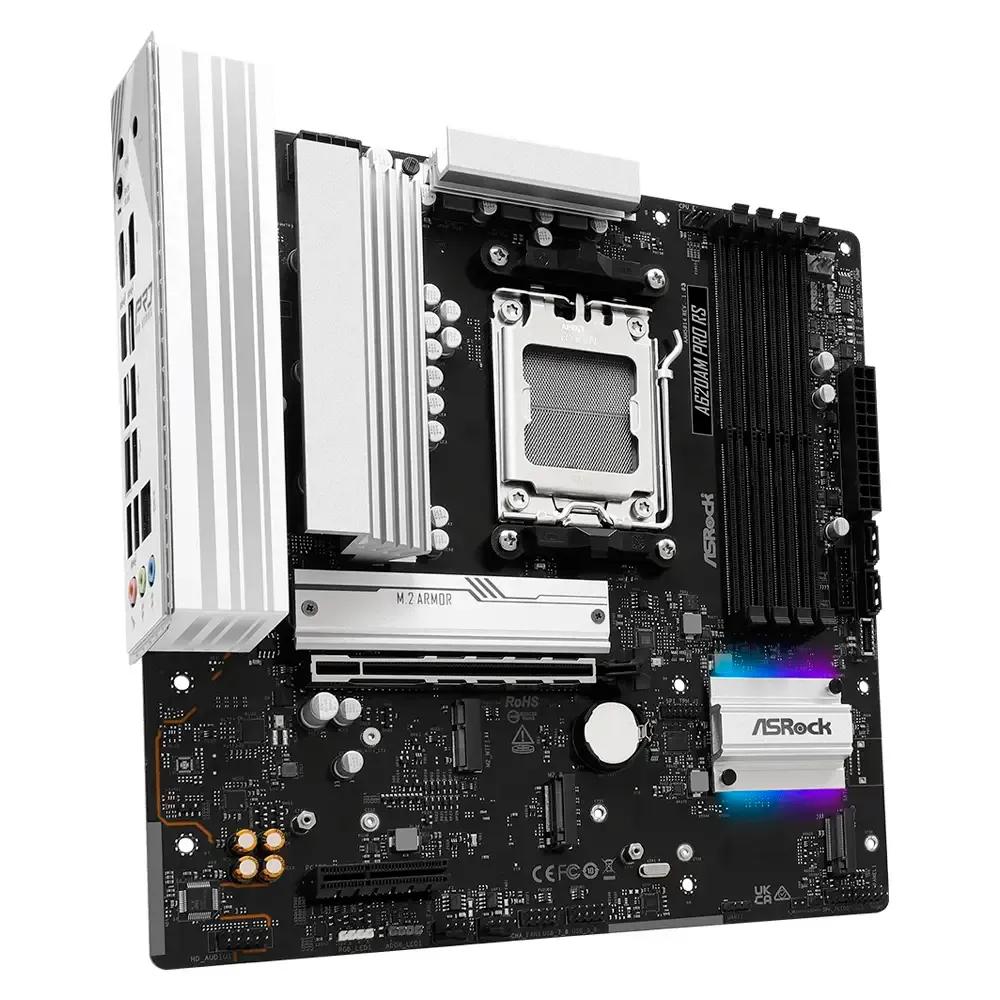 Motherboard ASROCK A620AM Pro RS (AM5 - micro-ATX - Duplo canal - Preto), miniatura 3