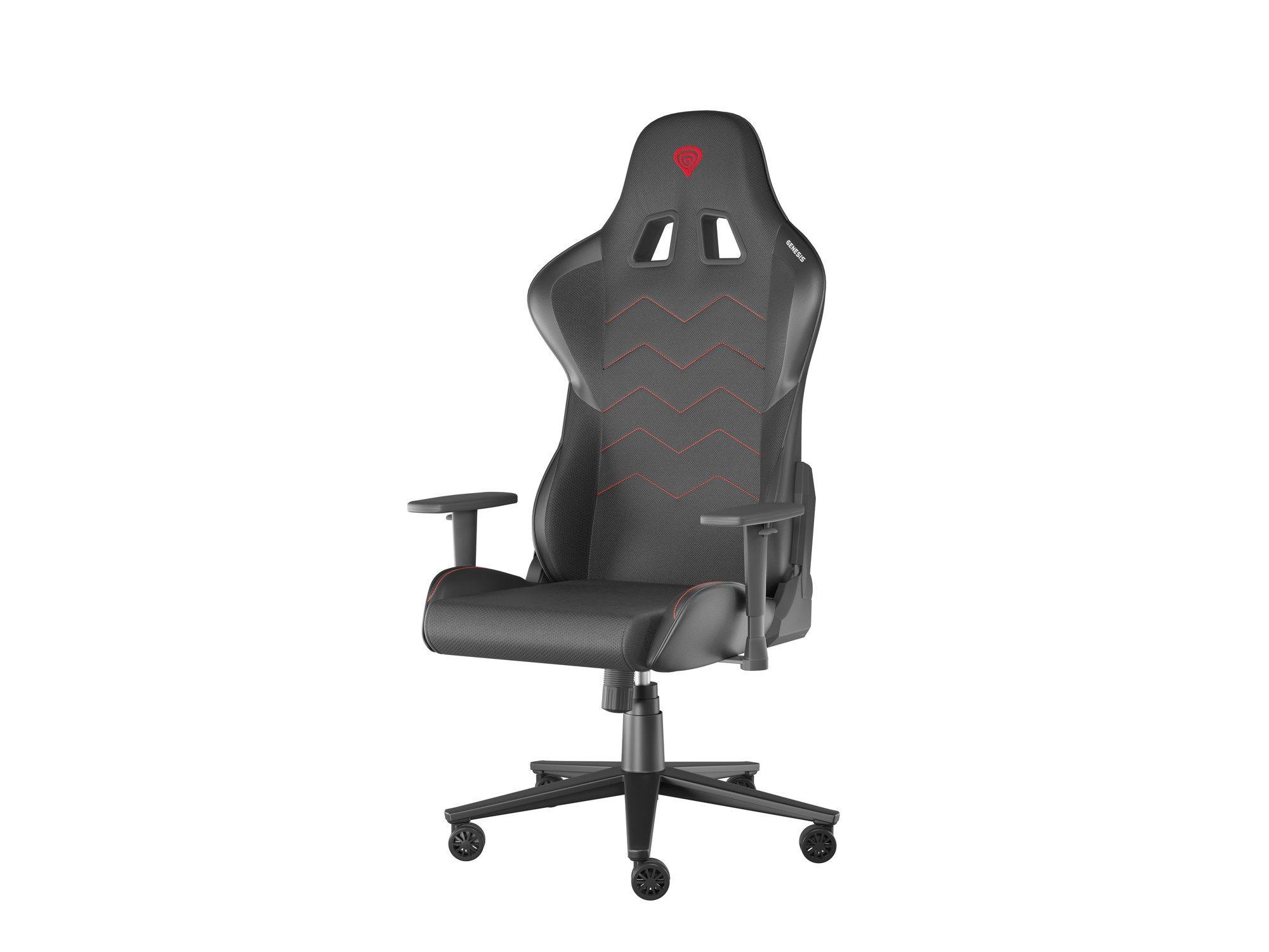 Cadeira Gaming GENESIS Nitro 550 G2 (150 kg - 7 cm - Tecido, Imitação de pele - Preto) — miniatura 3