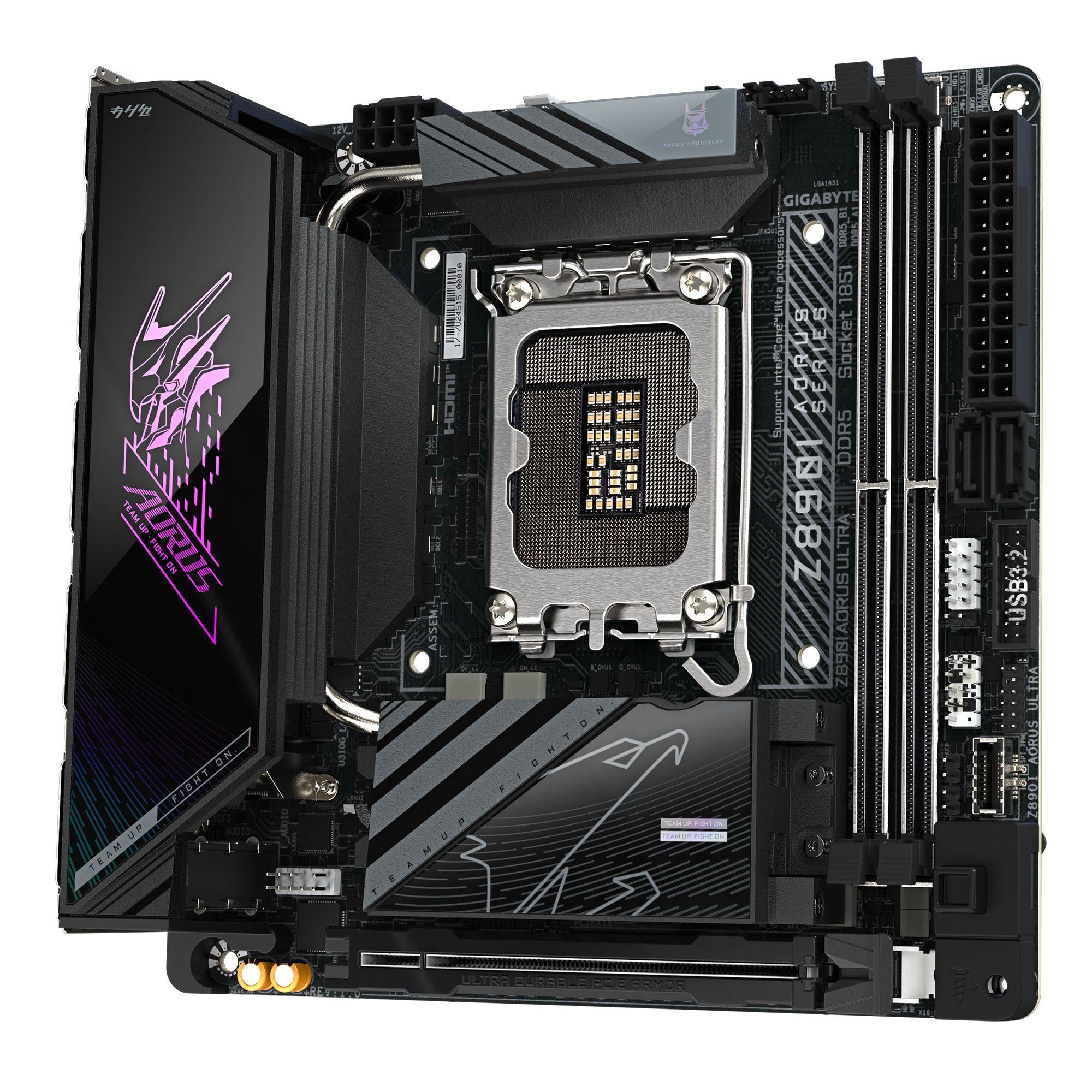 Motherboard GIGABYTE Z890I AORUS ULTRA (LGA 1851 (Socket V1) - Intel Core Ultra - Mini-ITX - Preto), miniatura 4