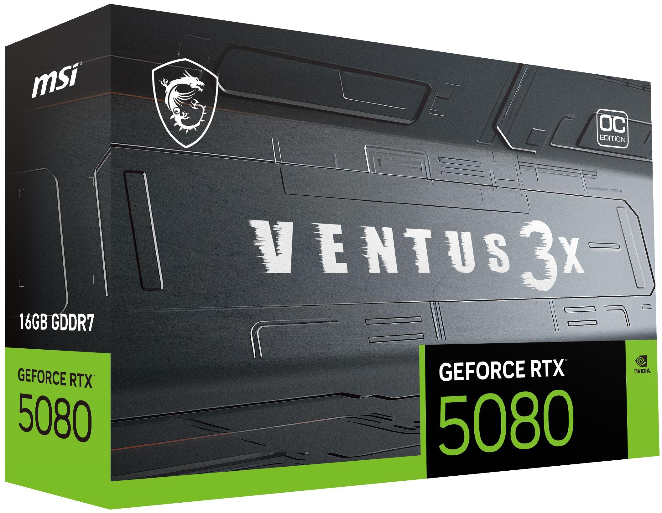 Placa Gráfica MSI GeForce RTX 5080 16G Ventus 3X OC (GeForce RTX 5080 - 16 GB - 256 bit - Cinzento), miniatura 2