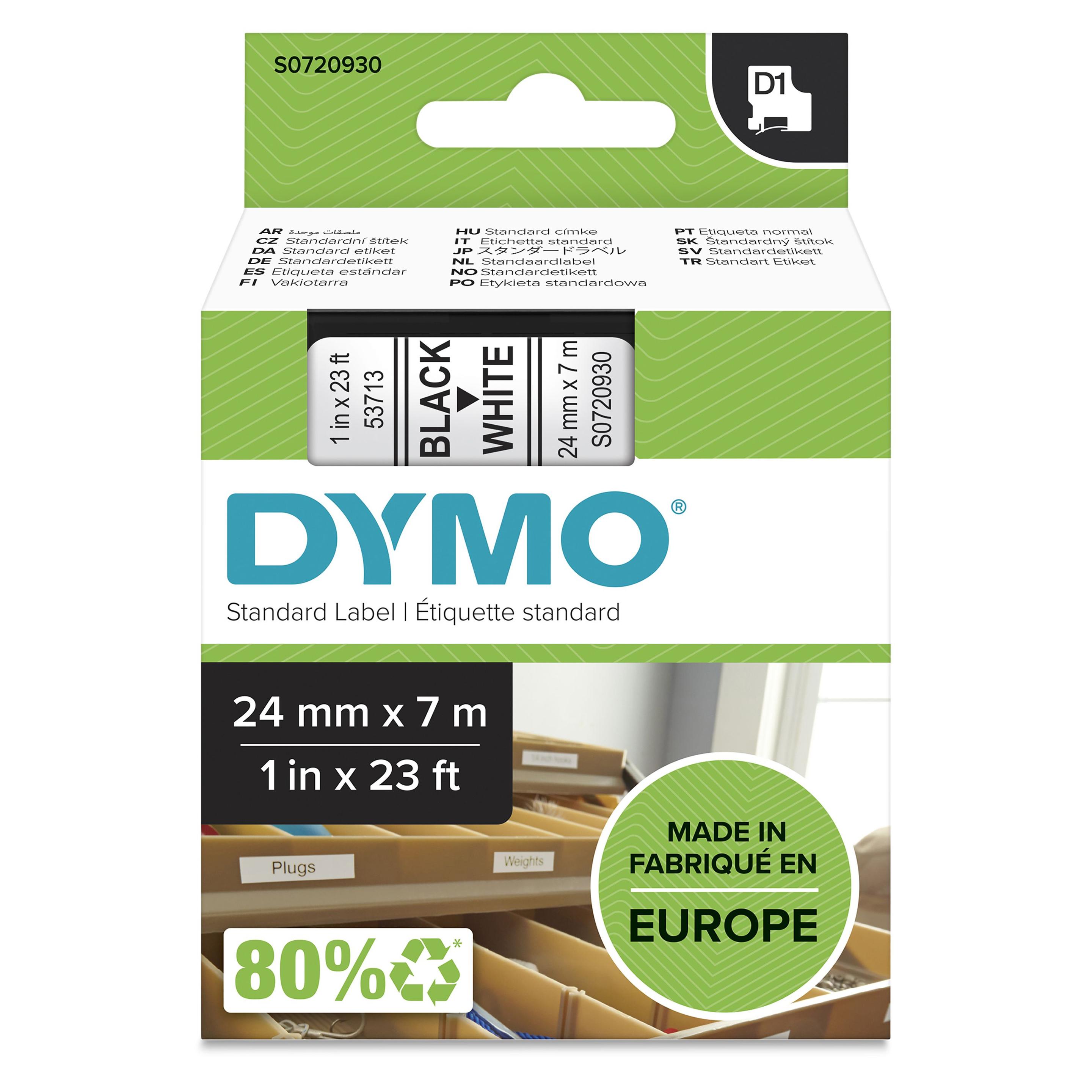 Fita de Transferência Térmica DYMO D1 53713 (Preto sobre Branco)
