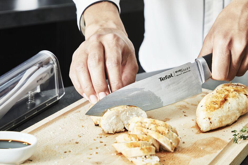 Faca de Chef TEFAL Ever Sharp K2569004 (Aço inoxidável - Preto/Inox) — miniatura 7