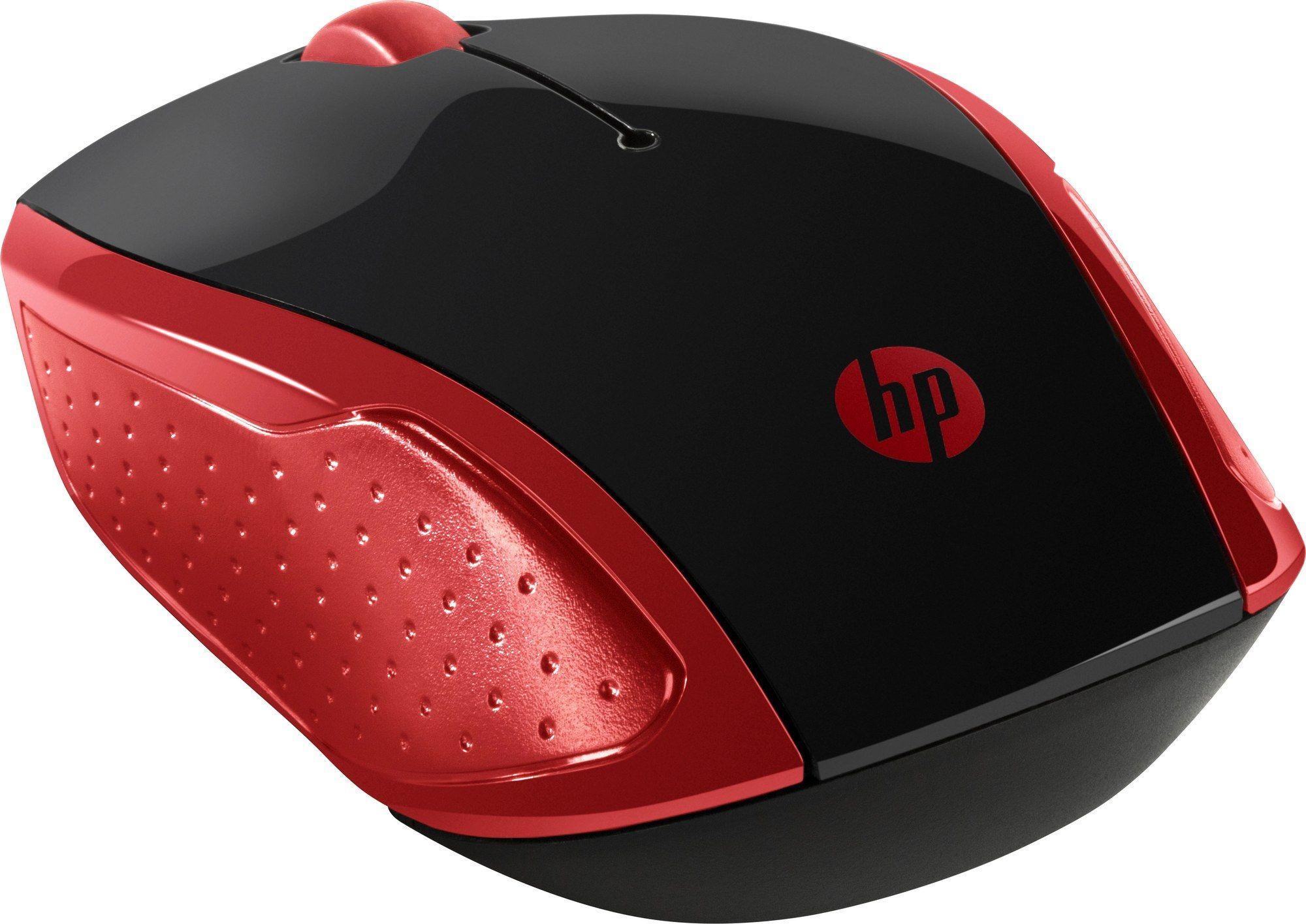 Rato HP 200 (Ambidestro - 1000 DPI - Ótico - Vermelho), miniatura 2