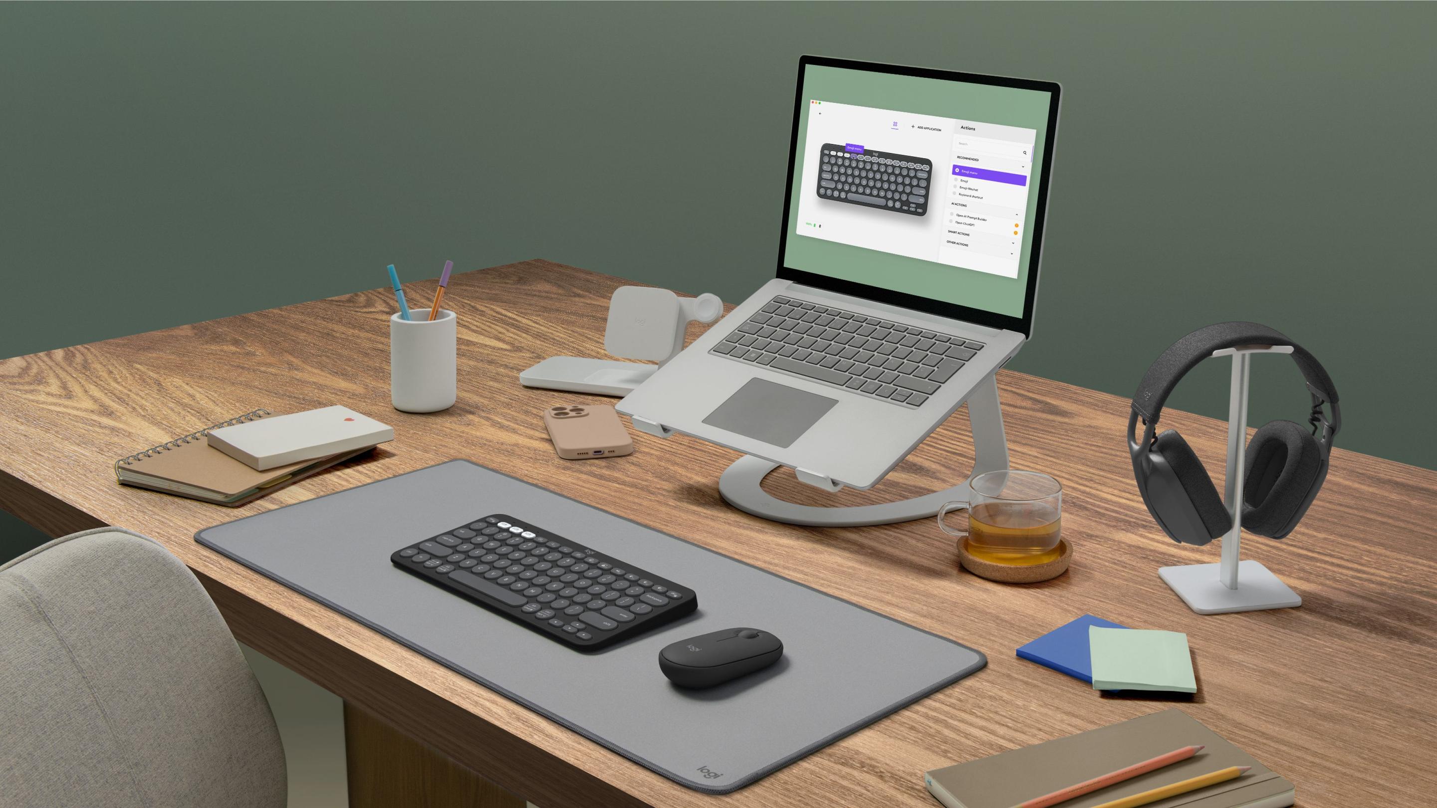 Teclado e Rato LOGITECH Pebble 2 Combo (Espanhol - Teclas tesoura - Mini - Grafite) — miniatura 12